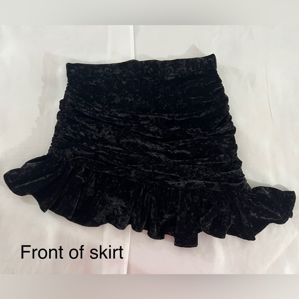Zara Black Velvet Skirt
